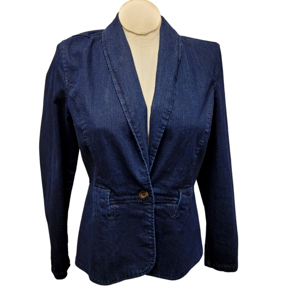 A-Line brand denim blazer - Picture 1 of 8